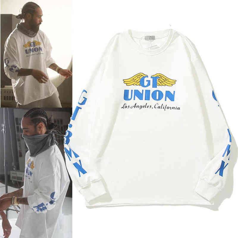 

Letter Unisex Wing Print Crew Neck Sweater Loose Trendy Coat