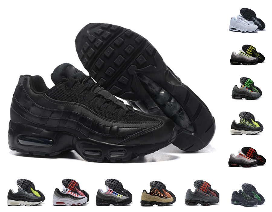 

high quality 95 Shoes Men Women Triple Black White Neon Laser Fuchsia Red Orbit Bred Aqua 95s Mens Trainers Sports Sneakers eur 40-46, Please contact us