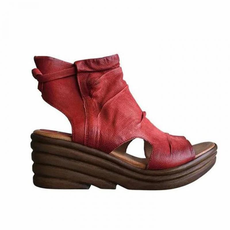 

Sandals Short-tube Cool Boots Slope Heel Women's Summer Fashion Outer Wear 2022 Fairy Style Net Red Ins Students KoreanSandals, Black