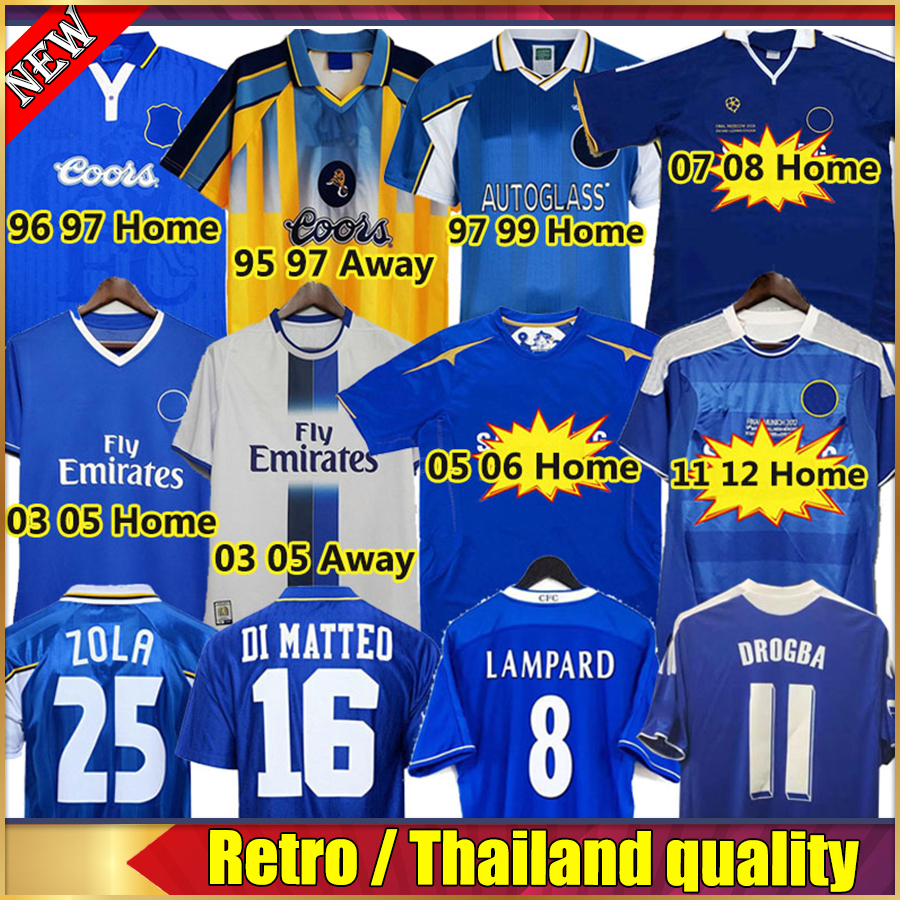 

CFC 96 97 99 82 85 87 89 90 11 12 13 03 05 06 Retro Soccer Jersey 2011 Drogba Torres Lampard Final Football Shirt vintage Crespo Classic