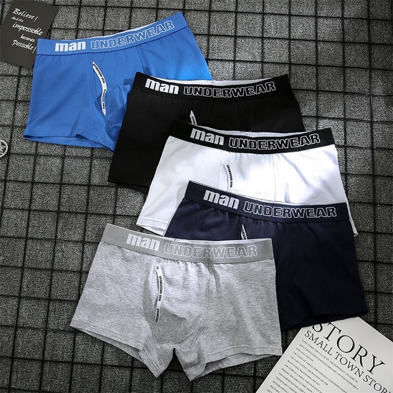 

4pcs Boxer Mens Underwear Men Cotton Underpants Male Pure Men Panties Shorts Underwear Boxer Shorts Cotton Solid Cuecas 365 220712, Kd-5
