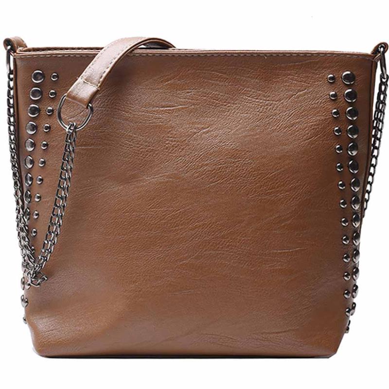 

Evening Bags Women Fashion Shoulder Ladies Luxury Designer Rivet Handbags Simplicity Bucket Crossbody Bag For Female High Quality PacksEveni, 50 pcs choose this