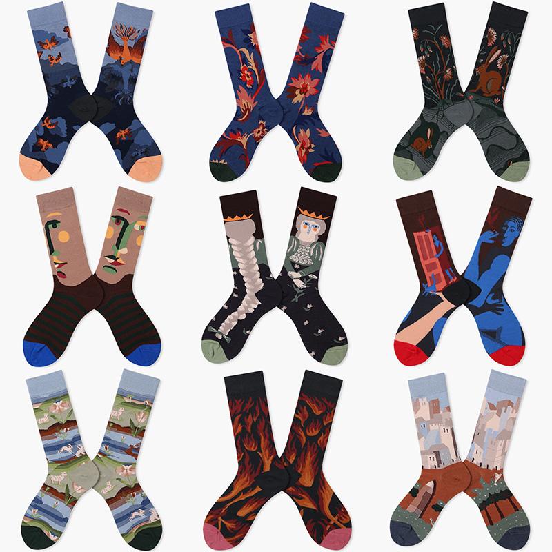 

Socks & Hosiery Women Long Sock Cartoon Print Creative Fashion Personalized Novelty Men Winter Warm Comfortable Cotton SocksSocks, 24