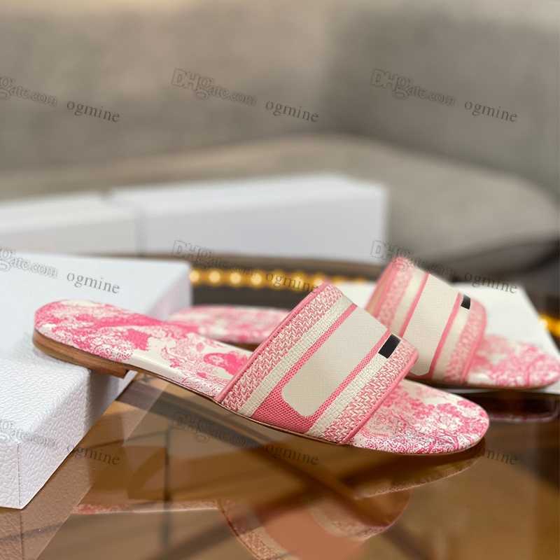 

nice Womens paris Sandals Embroidered Brocade Girls Beach Flip Flops Embroidery luxury loafers mules Oblique designer woman Slipper Slides, 13 grey and black