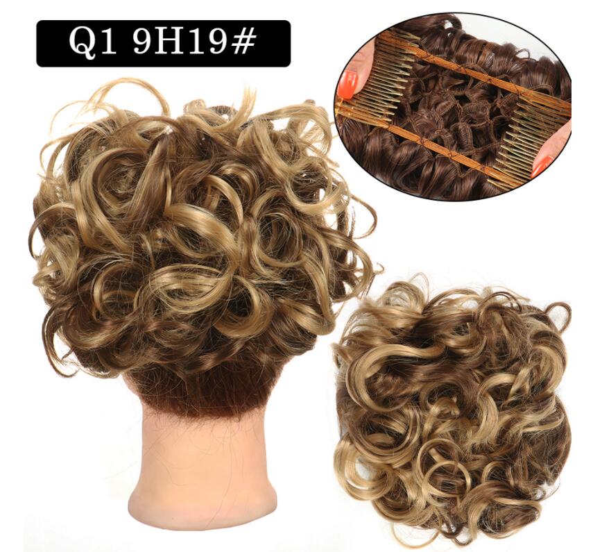 

56 Lazy Wind Ball Head Hair Bun For Womens Chignons Mescomb Windball Messy Circles Naturally Long Must Be Bride Buds, Mix color