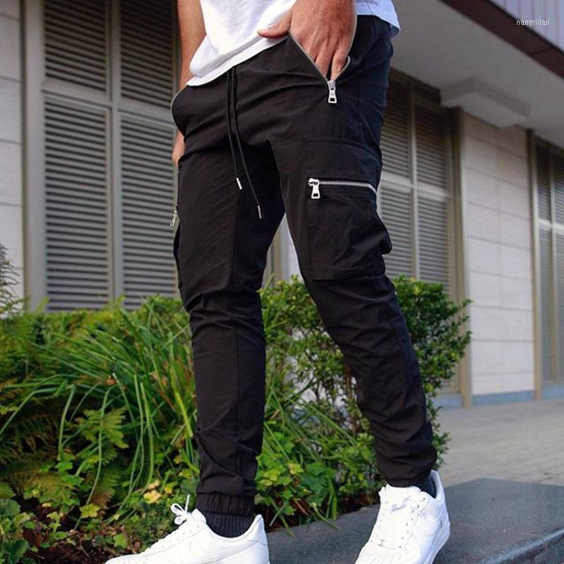 

Men' Pants Explosive Muscle Sports Leisure Big Pocket Trousers Men' Fitness Running Training PantsMen' Naom22, Black