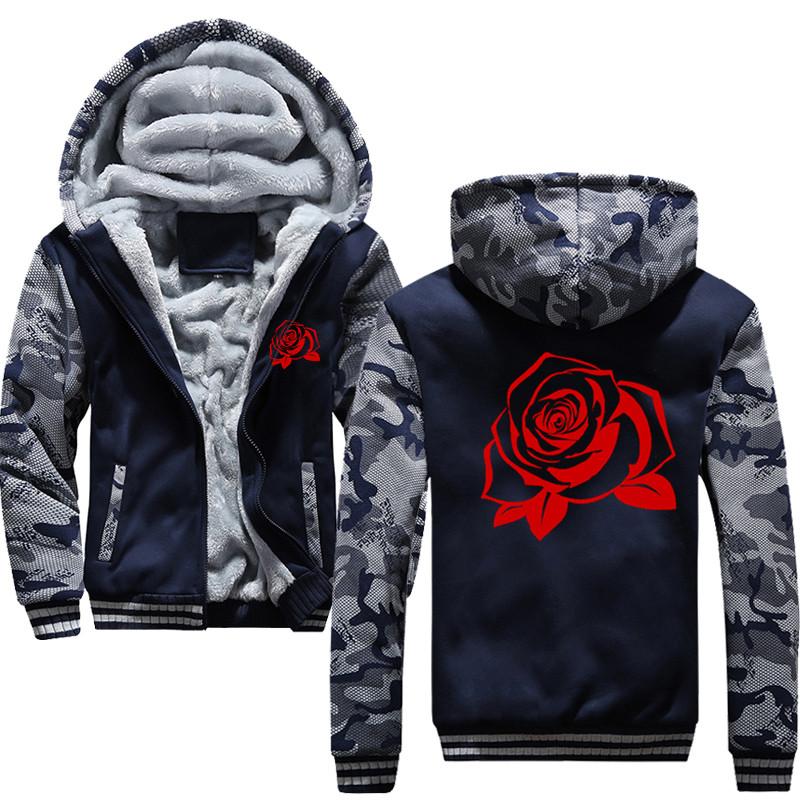 

Men's Hoodies & Sweatshirts Delicate Cute Bright Red Rose Intricate Sweatshirt Men's Sportswear Plus Hair Cardigan Winter Thick HoodieMe, Black