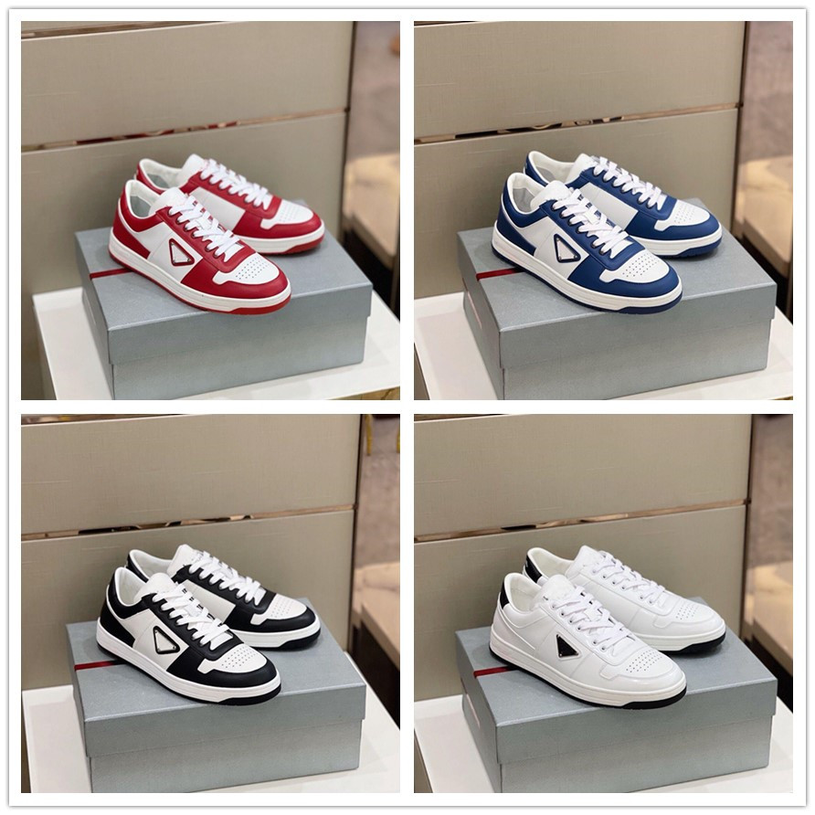 

District Perforated Leather Sneakers Sporty Shoes White Black Grey Casual Shoe For Man Woman Platform Trainer Basket Sneaker Rubber Sole size 35-45
