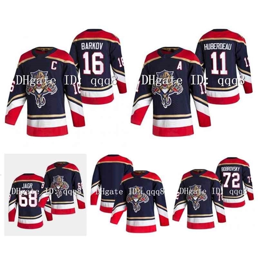 Xfl2020 95 2021 Reverse Retro Jersey 11 Jonathan Huberdeau 16 Aleksander Barkov 68 Jaromir Jagr 72 Sergei Bobrovsky Dark