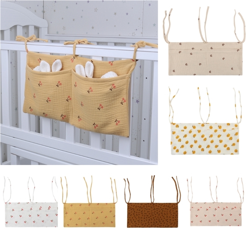 

Baby Bedside Storage Bag Baby Crib Organizer Hanging Bag for Baby MultiPurpose born Bed Hanging Diaper Toy Tissue 220816