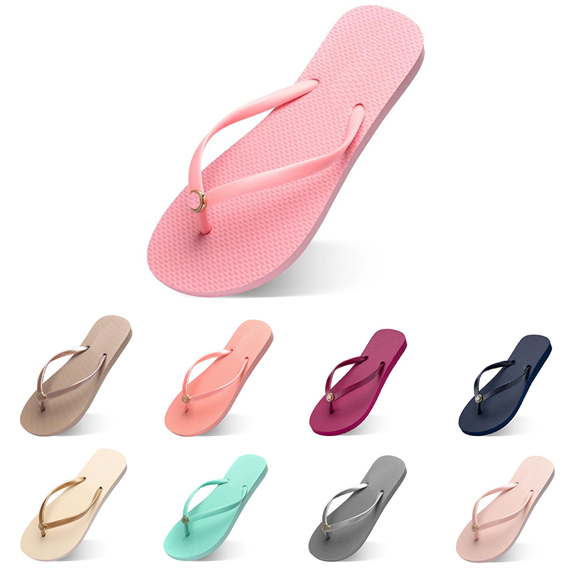 Femmes Pantoufles Mode Tongs Plage Hôtel Intérieur Pantoufle Triple Noir Rouille Rose Blanc Citron Vert Cool Gris Femmes Chaussures Twenty Five