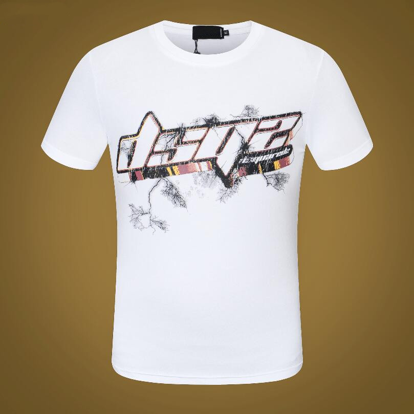 

Cotton T-shirt with rubberized DSQ Logo Mens Designer T Shirts Summer Fashion Casual Streetwear Tops Short Sleeve Tee 9902