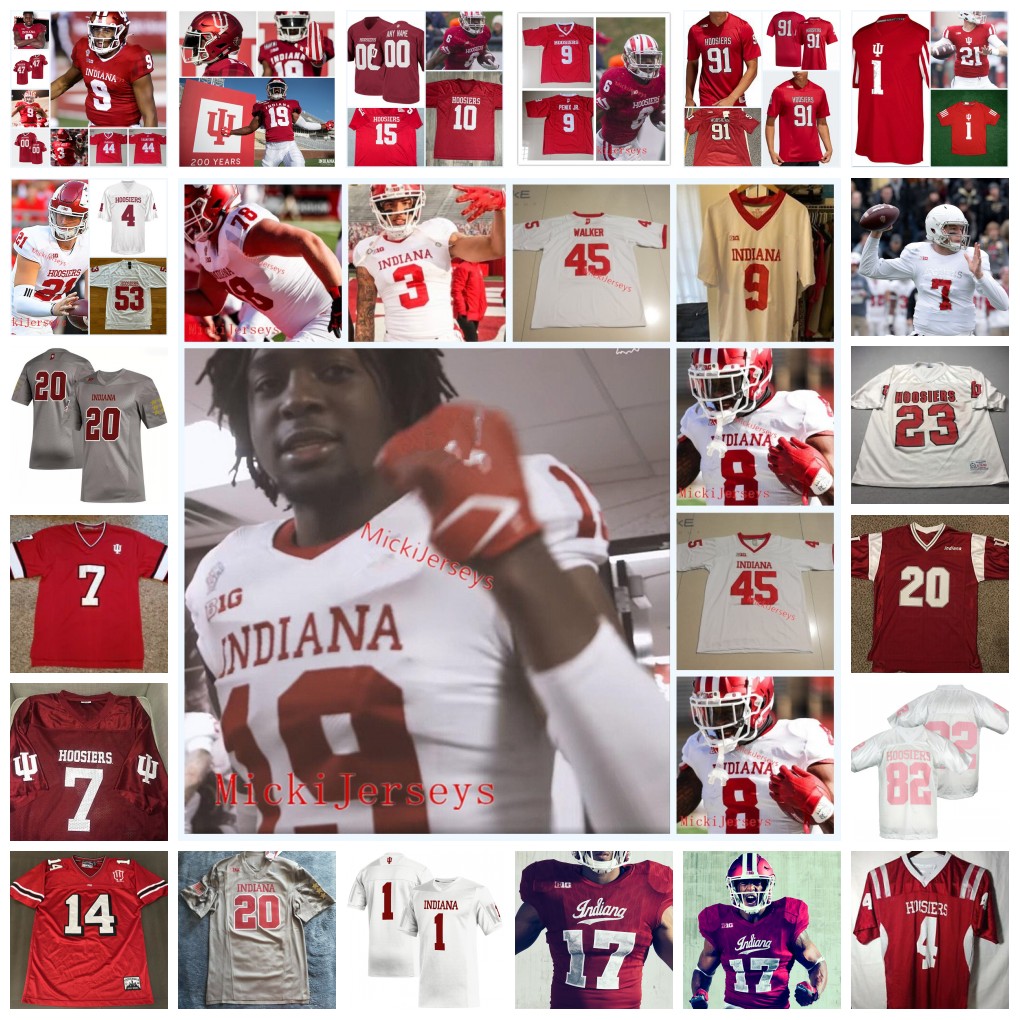 

NCAA Custom Indiana Hoosiers Stitched College Football Jersey 14 Jack Tuttle 6 Sampson James 40 Cameron Williams 22 Tim Baldwin Jr. 19 Josh Sanguinetti 10 David Ellis