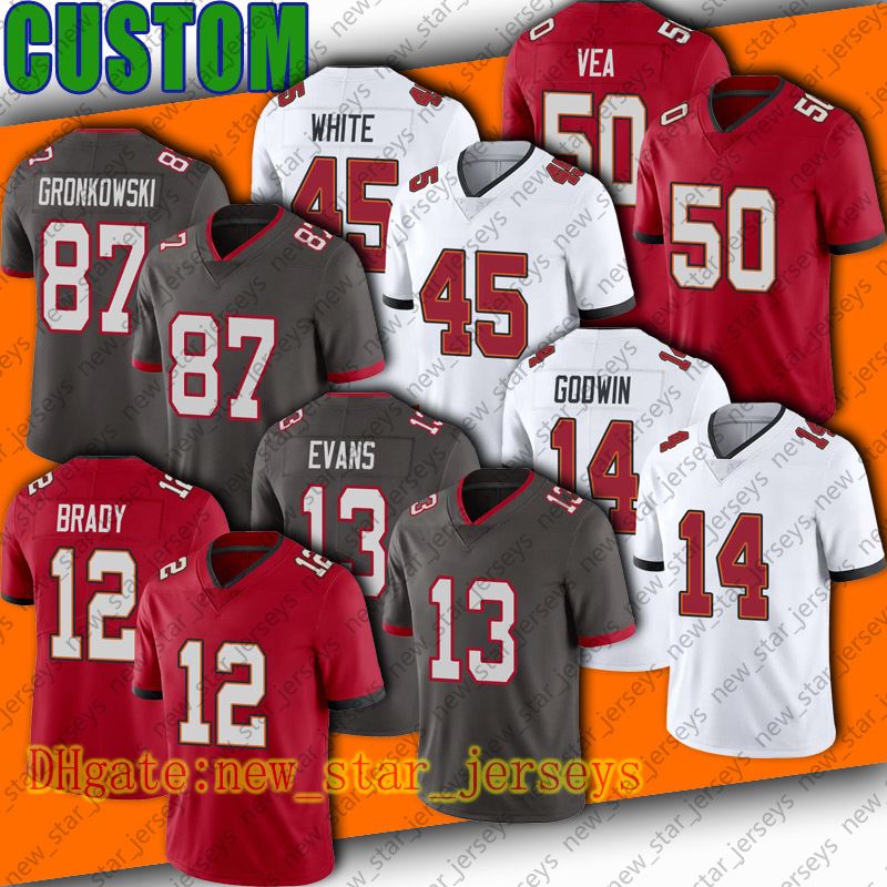 

Football 12 Tom Brady Mike Evans Jersey Devin White Chris Godwin Cade Otton Jerseys Buccaneeres Leonard Fournette Vita Vea Carlton Davis Logan Ryan Shaq Barrett, Man custom jersey (hd)