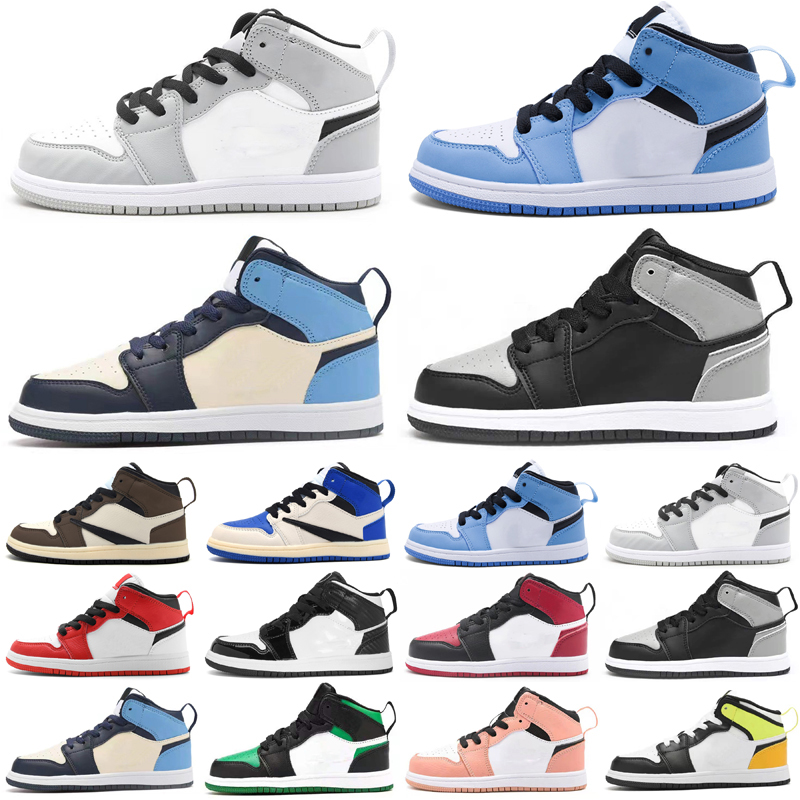

Top Quality Boys Girls Jumpman 1 Basketball Shoes Children Toddler 1s Sport Trainer Travis Scotti Obsidian Youth Kids Outdoor Sneaker Size 22-37, As photo 23