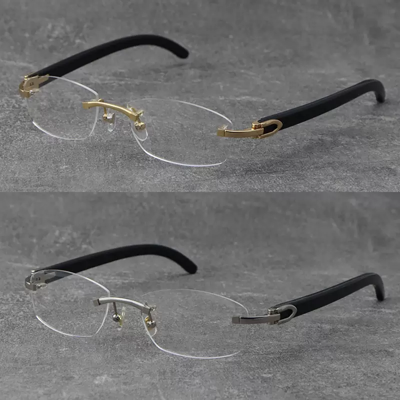 

Manufacturers Wholesale Black Buffalo Horn Frames Man Woman Square Eyeglasses 18K Gold Silver glasses Unisex Designer High quality Optical L