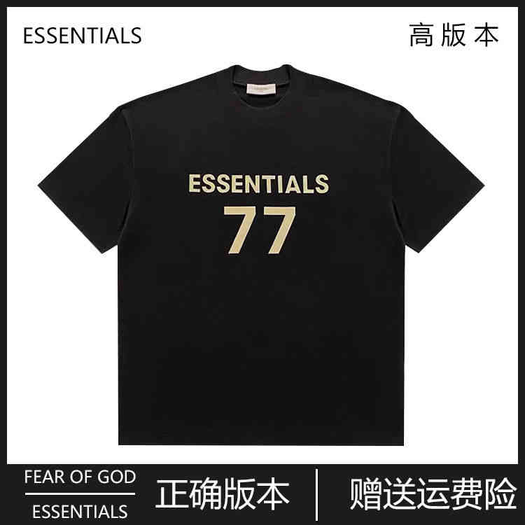 Fashion Essentials Designer t shirts Unisex Men's T-shirts Fog of God Double Line Summer Couple Loose 77 Short Sleeve T-shirt