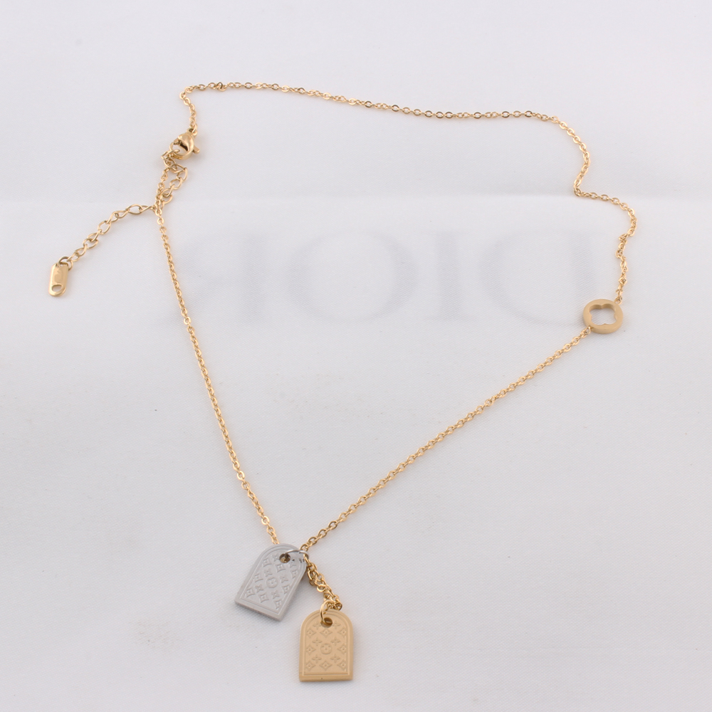 

22ss 8style 18K Gold Plated Letter Necklace Luxury Designer Sweater Double Layer Long Pendant Necklaces Individuality Men Women Metal Jewelry Accessories