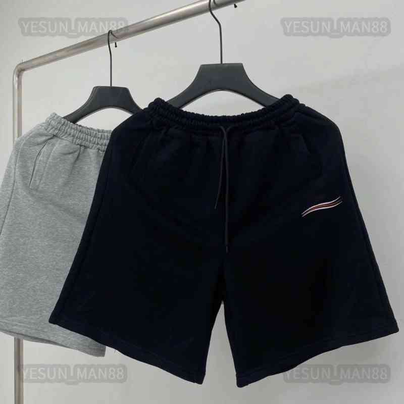 

Designer Luxury Summer Balencaigas Classic Cola Wave Shorts Fashion Mens And Womens White Black High Street Loose Beach Swim Short