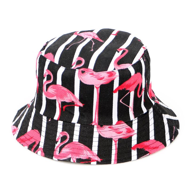 

Berets Summer Autumn Funny Foreign Trade Selling Flamingo Men And Women Fisherman Caps Sun Protection Panama Bucket Hat F87, White
