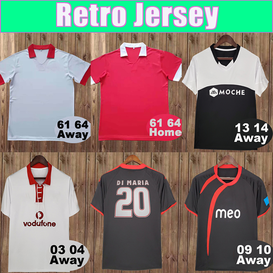 13 14 Benfica FEJSA CARDOZO Mens Retro Soccer Jerseys FUNES MORI SALVIO ARTUR 1997 1999 Home Red Away Black Football Shirts Uniforms
