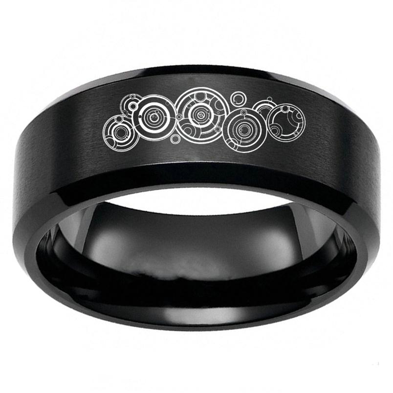 

Fashion Doctor Who Seal Of Rassilon Symbol Rings Stainless Steel Band Mens Jewelry Gift Size 6-13316I