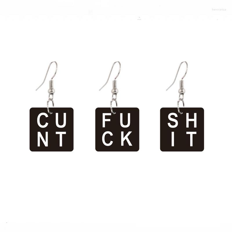 

Dangle & Chandelier Nickel Free Laser Cut Acrylic Words Jewelry Statement Rude Swear EarringsDangle