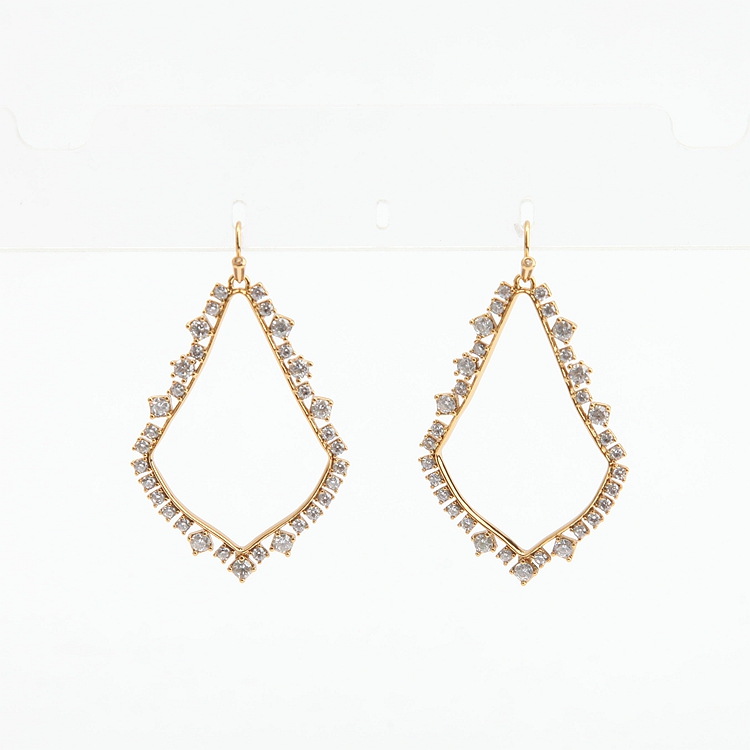 

Crystal Drop Dangles with Earring Cartons in Vintage Gold & Silver