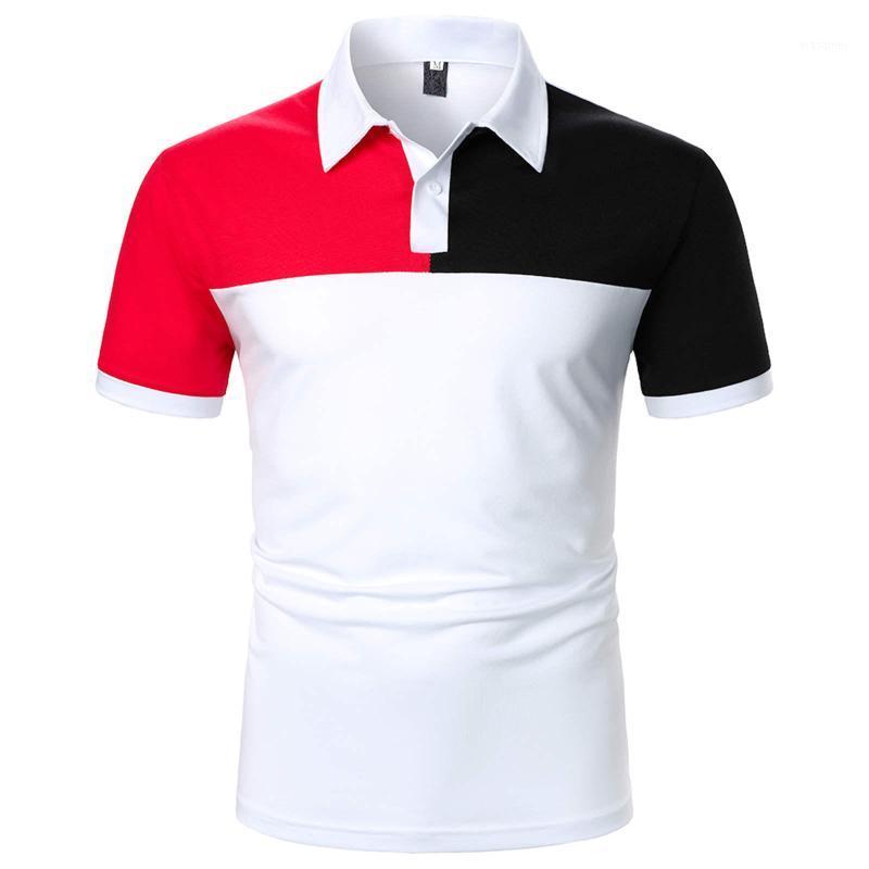 

Fashion Men' Summer Leisure Patchwork Contrast Color Shirt Turn Down Collar Short Sleeves Casual -Shirt Camisa Masculina#g3 Shirts