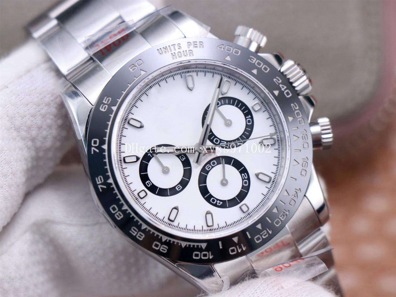 

High Quality Asian Watch 2813 Automatic Mechanical Men's Watches 40mm Silver Dial Fine Ceramic Bezel 18k Gold Stainless Steel Strap Folding Buckle Luxury Watchs