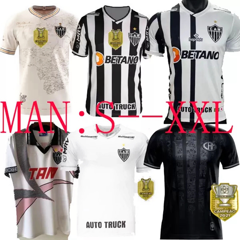 

2022 Atletico Mineiro third Soccer Jerseys half kit 1196 retro Manto da Massa 113 special edition 21 22 special black DIEGO COSTA Moura away Robinho Shirt BLACKS ISE, Away 1