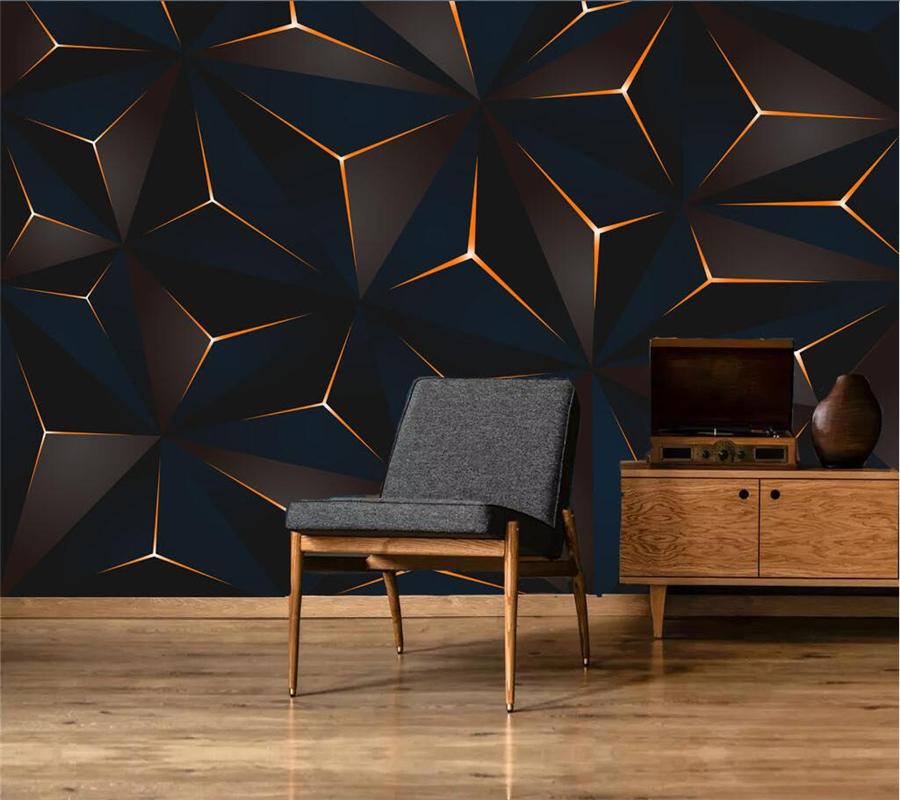

Wallpapers Wellyu Custom Wallpaper 3d Nordic Modern Minimalist Golden Lines Abstract Geometric TV Background Wall Living Room Bedroom Mural, As pic