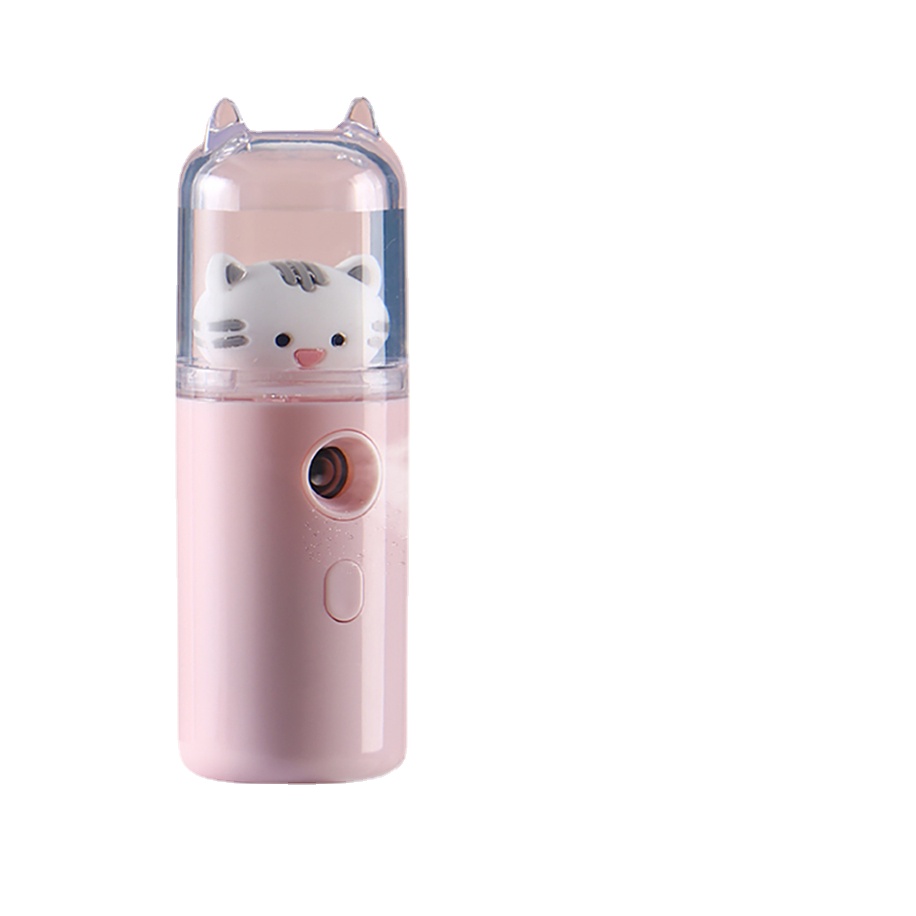 

Cute Cat Nano Mist Facial Sprayer Beauty Instrument USB Humidifier Rechargeable Nebulizer Face Steamer Moisturizing Beauty Tool