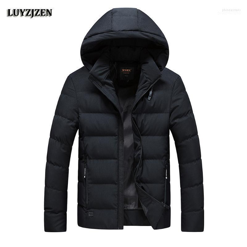 

Wholesale 2022 Man Casual Comfortable Winter Warm Parkas Fashion Solid Long Coat Jacket Men 7 Colors Outwear LUYZJZEN K77 Phin22, Dark blue