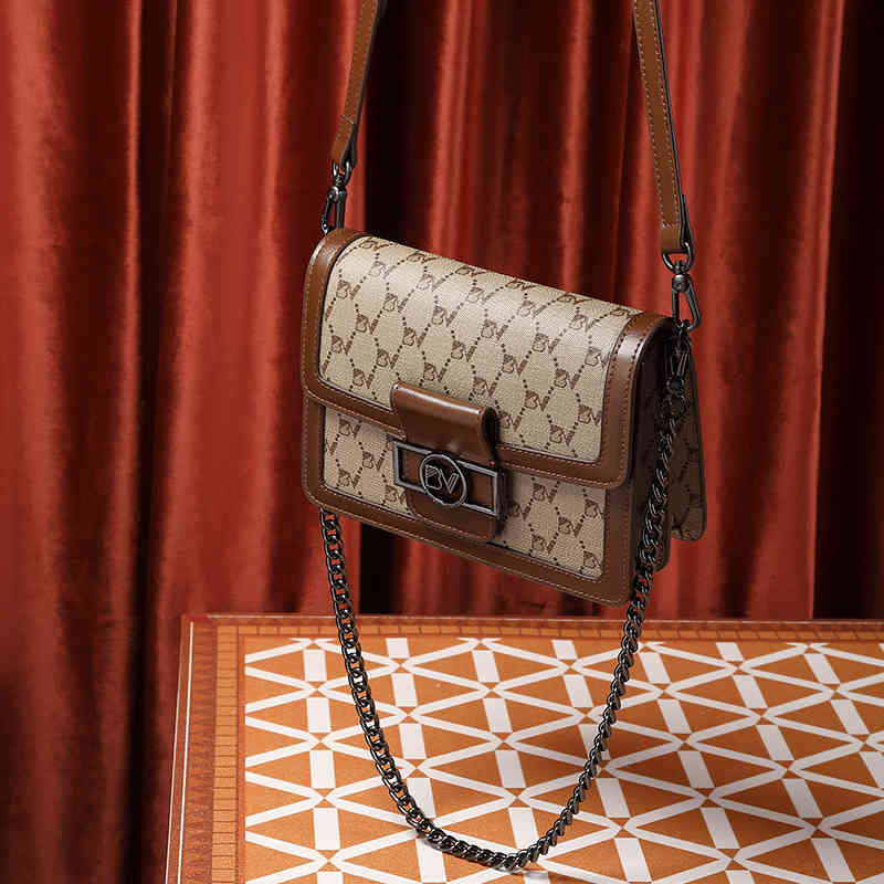 

bag spring and summer new commuting organ women's bag sling one Shoulder Messenger leather chain bag Purses_CHLU, White