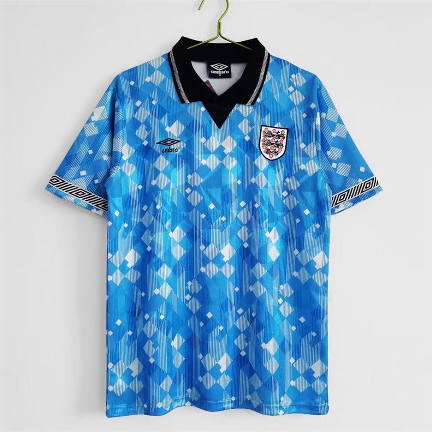 

1996 England Retro Soccer Jersey Man Tops 1982 2002 2008 Shearer Beckham 1989 1990 Gerrard Scholes Owen 1994 Heskey Gascoigne vint2958, Yellow