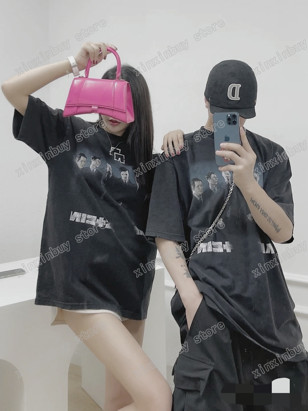 

22ss Men Women Designers t shirts tee letter Music DESTROYED tie dye cotton short sleeve Crew Neck Streetwear xinxinbuy black gray M-2XL, T-shirt