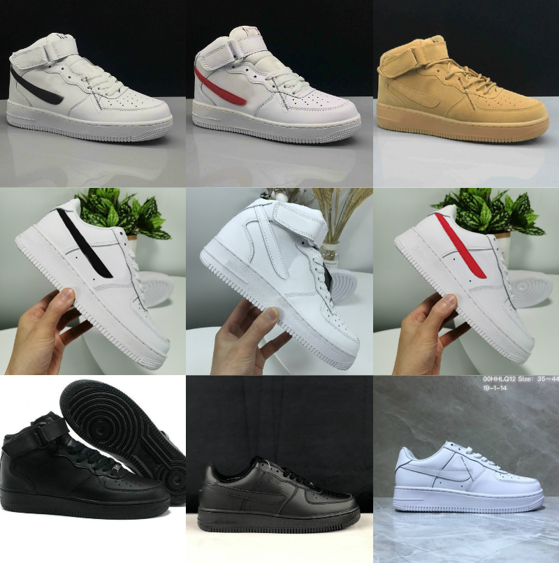 

Top Quality Classic FORCES Men Low Sports Skateboard Shoes One Unisex 1 Knit Heighten Women All White Black Red Leather Outdoor Casual Trainer Sneakers, 5#