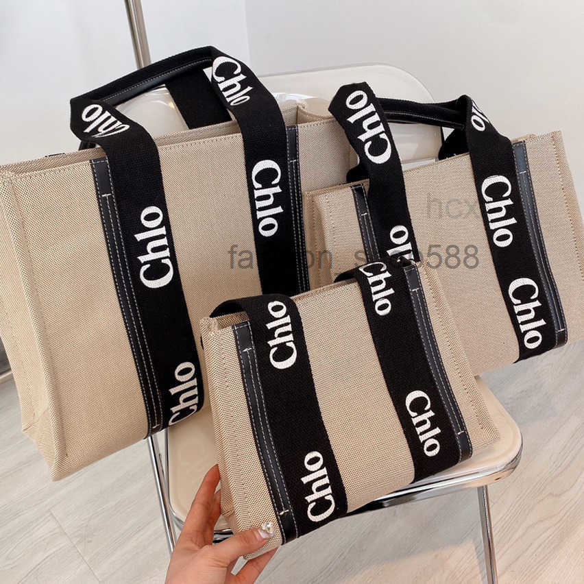 designer large 5A quality Women handbags WOODY Tote shopping bag handbag high NYLON hobo fashion linen Large Beach bags luxury designer travel Cr