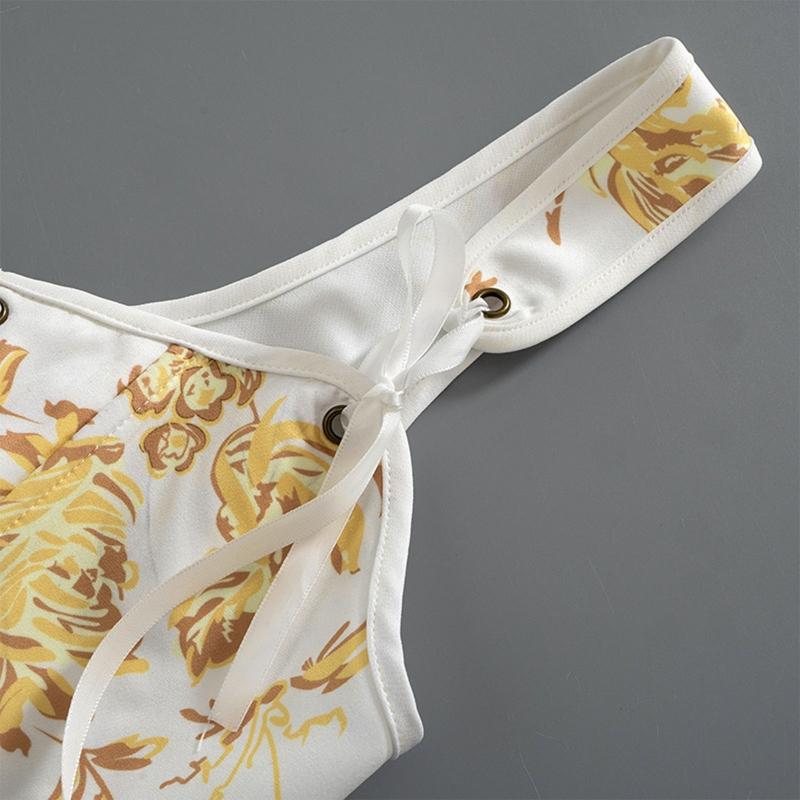 

Belts Women Floral Pattern T-shirt Adjustable Sexy Elastic Corset For SummerBelts, Black
