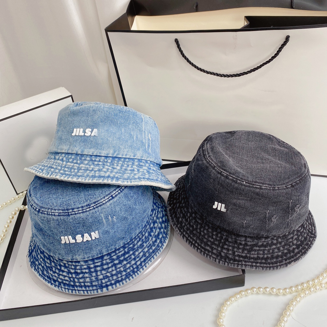 

Small Brim Bucket Hat Street Tide Brand Denim Cowboy Man Hat Frigid High-Fashion, Blue