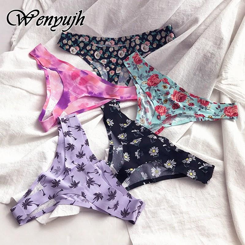 

Women Thongs Fashion Floral Panties -xl Female Underpants Ladies Sexy Underwear Bikini For Woman, Print4