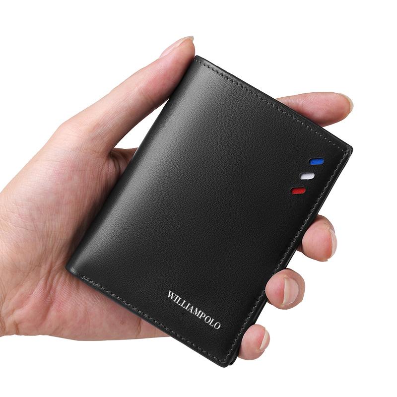 

Wallets Men Short Luxury Leather Man Wallet Mini Male Purse Package PL181368Wallets, Black