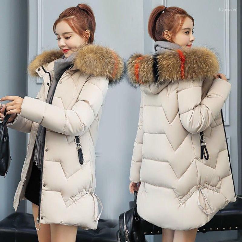 

Women's Down & Parkas Hooded Winter Jacket Women Plus Size Fur Collar Long Womens Coat Thick High Quality Warm Jackets Parka Outwear Luci22, White