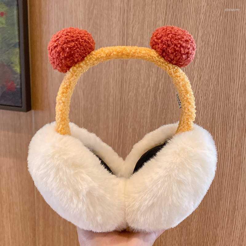 

Berets Foldable Faux Fur Plush Female Winter Earmuff Warm Ear Muffs Headphones Girls Earmuffs Earphone Cover Warmers ProtectorBerets BeretsB, Style 01