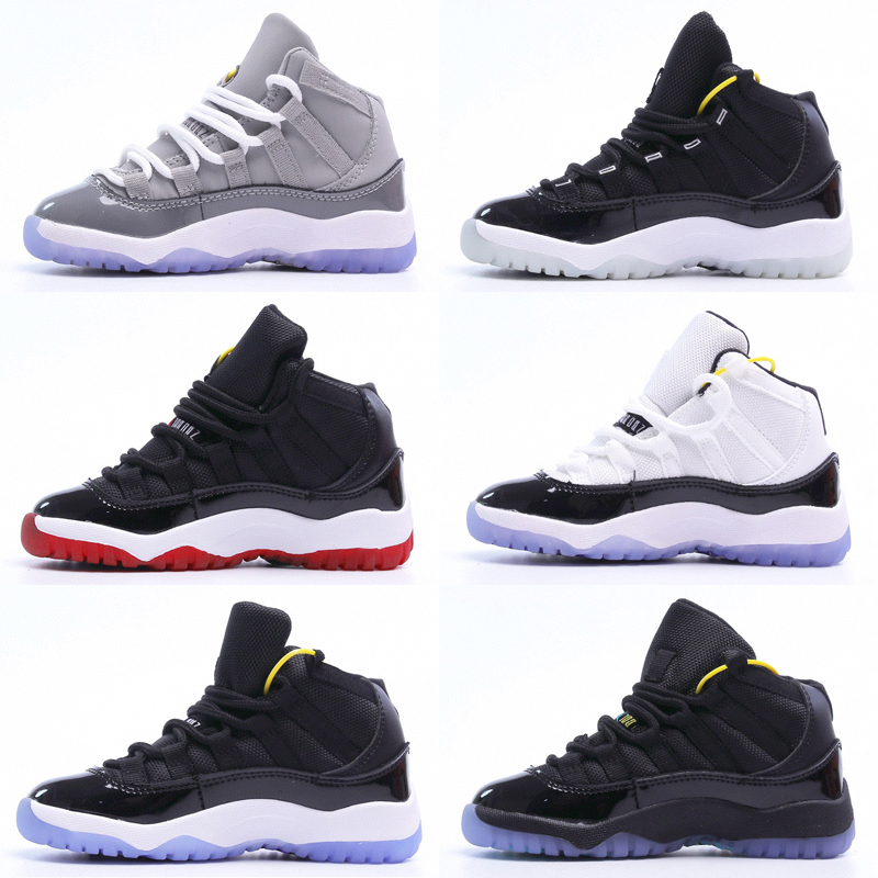 Gym Red XI 11 Toddler shoes Bred Space Jam Kids Basketball Sneaker Concord Gamm Blue New Born Baby Infant 11s Shoes Size US 8C-3Y 25-35