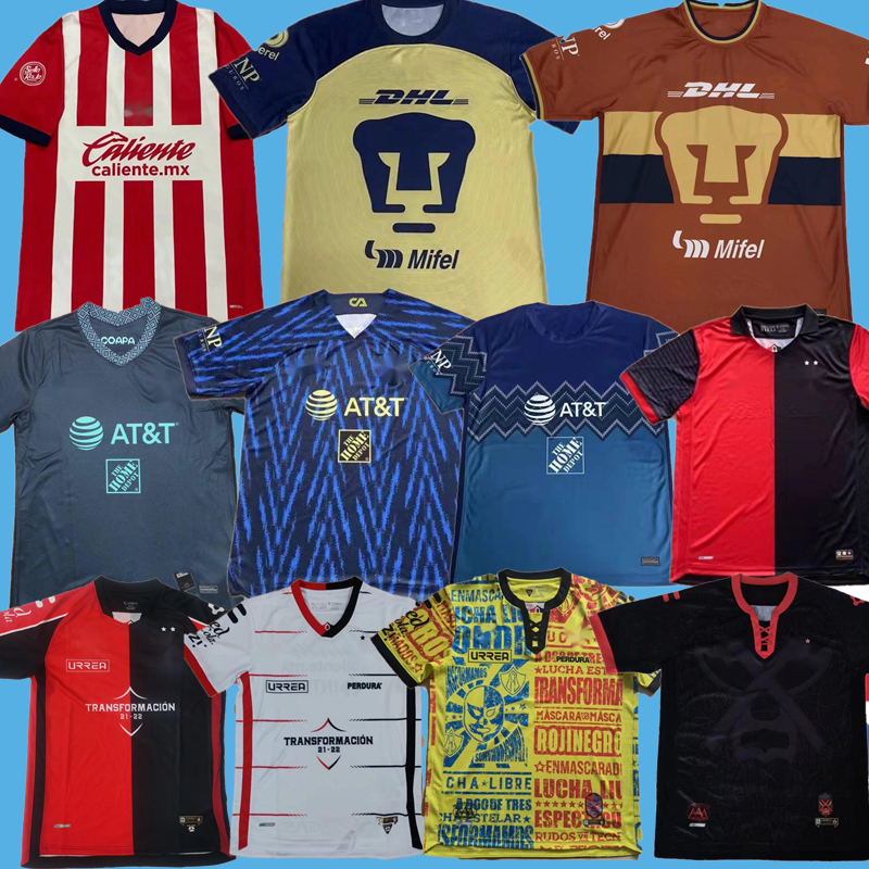 

21 22 23 Chivas Guadalajara Soccer Jersey Tijuana UNAM Club America Cruz Azul Necaxa Atlas Chivas 2021 2022 2023 home away third Liga MX Football shirts mexico S-3XL, Soccer jerseys