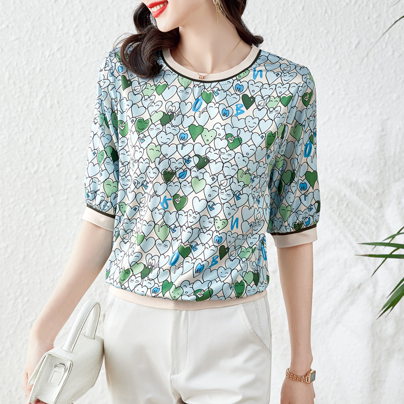 

2022 Women Designer T-Shirt Tops Short Sleeve O-Neck Fine Elegant Summer T-shirts Luxury Fashion Office Lady Casual Tee Tops Korean Style Sweet Cute Woman Satin Top, White