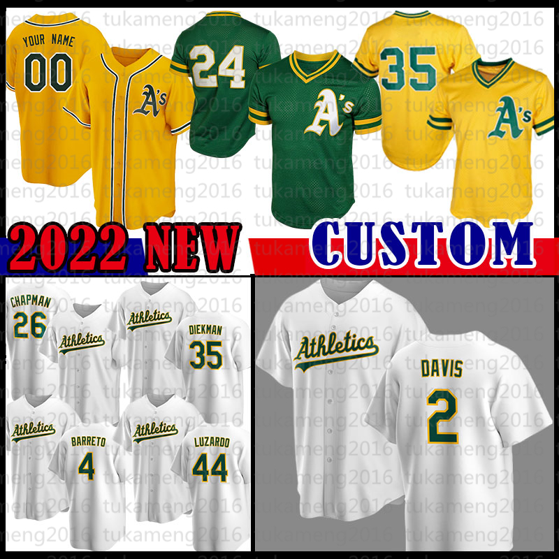 

2 Khris Davis 26 Matt Chapman Oakland Baseball Jersey Athletics Mens Rickey Henderson Reggie Jackson Austin Allen Luis Barrera Sean Murphy Elvis Andrus Skye Bolt, Retro(size:m-3xl)yundongjia