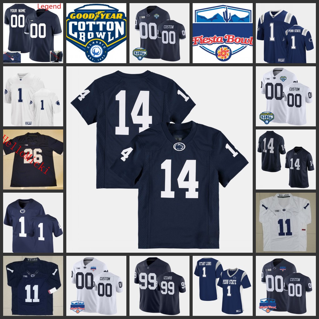 

2022 NCAA Custom Penn State Nittany Lions Stitched Football Jersey 26 Saquon Barkley 9 TRACE McSORLEY 2 Marcus Allen 88 Mike Gesicki 48 Shareef Miller Connor McGovern, Special white without any patch